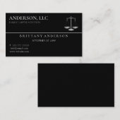 プロフェッショナル弁護士ブラック 名刺 (正面/裏面)