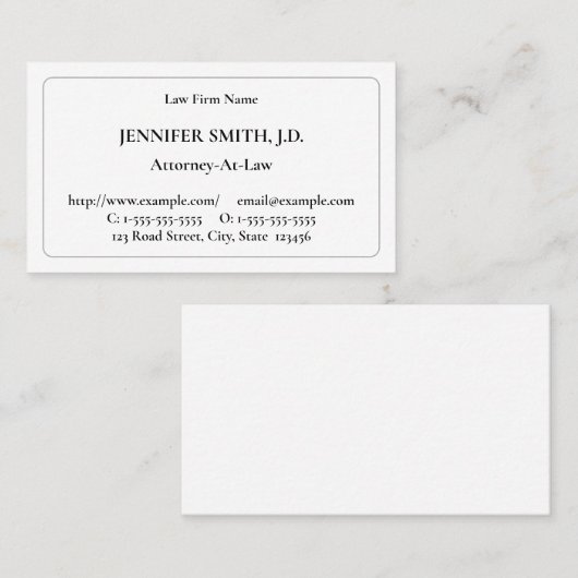 プロフェッショナル弁護士名伝統的刺 名刺 (正面/裏面)