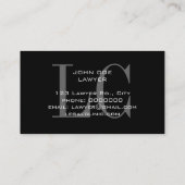 プロフェッショナル弁護士名刺モノグラムロゴ 名刺 (裏面)