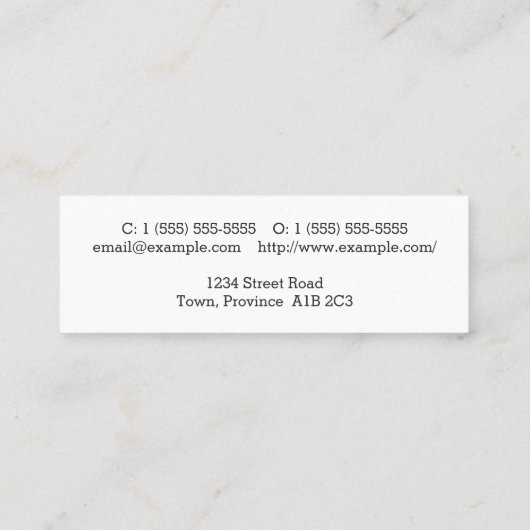 プロフェッショナル弁護士名刺 スキニー名刺 (裏面)