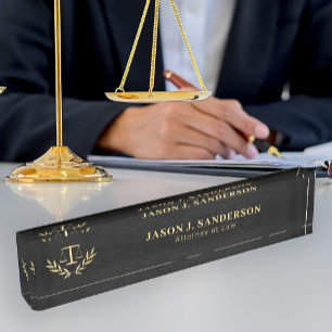 プロフェッショナル弁護士弁護士ジャスティススケールブラック デスクネームプレート