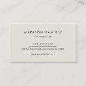 プロフェッショナル弁護士弁護士モダンモノグラムロゴ 名刺 (裏面)