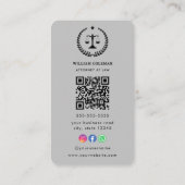 プロフェッショナル弁護士弁護士法規模範Qrコード 名刺 (裏面)