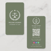 プロフェッショナル弁護士弁護士法規模範Qrコード 名刺 (正面/裏面)