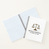 プロフェッショナル弁護士弁護士白黒 ノートブック (内部)