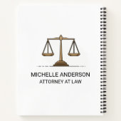 プロフェッショナル弁護士弁護士白黒 ノートブック (裏面)
