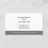 プロフェッショナル引越し業者ボックストラック移動会社 名刺 (裏面)