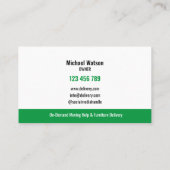 プロフェッショナル引越し業者ボックストラック移動会社 名刺 (裏面)