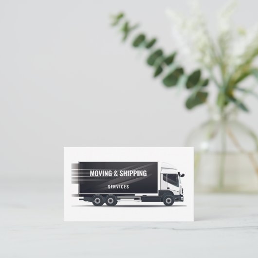 プロフェッショナル引越し業者ボックストラック移動会社 名刺 (スタンド正面)