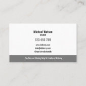 プロフェッショナル引越し業者ボックストラック移動会社 名刺 (裏面)