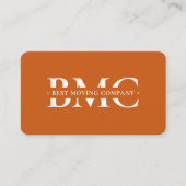 プロフェッショナル引越し業者ムービングカンパニーモダンオレンジ 名刺 (正面)