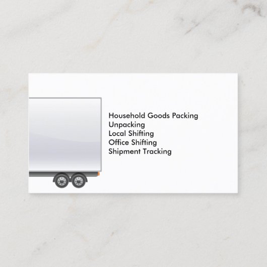 プロフェッショナル引越会社名刺 名刺 (裏面)