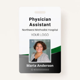 プロフェッショナル従業員の黒と緑のIDバッジ バッジ