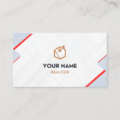 プロフェッショナル従業員写真白実在赤不動産 名刺 (裏面)