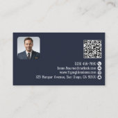 プロフェッショナル従業員写真QRコードブルー航空 名刺 (裏面)
