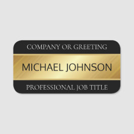 プロフェッショナル従業員名と役職golden 名札