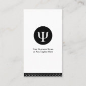 プロフェッショナル心理学者 – 心理学Psiシンボル 名刺 (裏面)