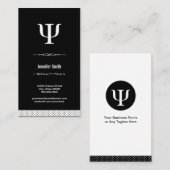 プロフェッショナル心理学者 – 心理学Psiシンボル 名刺 (正面/裏面)