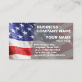 プロフェッショナル愛国的赤白青米国国旗 名刺 (正面)