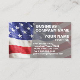 プロフェッショナル愛国的赤白青米国国旗 名刺