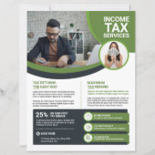 プロフェッショナル所得税サービスのチラシテンプレート (正面)