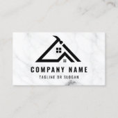 プロフェッショナル手作りロゴ大理石コントラクター 名刺 (正面)