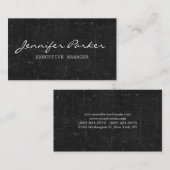 プロフェッショナル手書きグレーヴィンテージ スタイリッシュ 名刺 (正面/裏面)