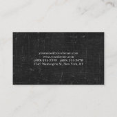 プロフェッショナル手書きグレーヴィンテージ スタイリッシュ 名刺 (裏面)