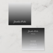 プロフェッショナル手書きスクリプトエレガントテンプレート スクエア名刺 (正面/裏面)