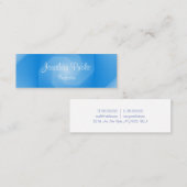 プロフェッショナル手書きスクリプト名ブルーテンプレート スキニー名刺 (正面/裏面)