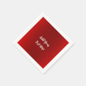 プロフェッショナル手書き入力文字モダン赤 スタンダードカクテルナプキン (角)