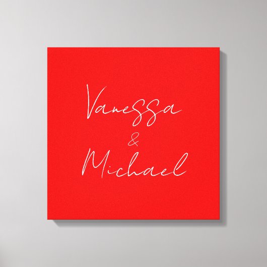 プロフェッショナル手書き名カスタム結婚式 キャンバスプリント (正面)