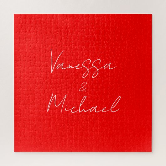 プロフェッショナル手書き名カスタム結婚式 ジグソーパズル (縦)