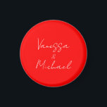 プロフェッショナル手書き名カスタム結婚式 マグネット<br><div class="desc">シンプルなミニマルモダンデザイン。彼らは全シンプルて魅力的モダンだ。</div>