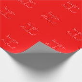 プロフェッショナル手書き名カスタム結婚式 ラッピングペーパー (角)