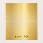 プロフェッショナル手書き名前金ゴールドモダン エレガント 名刺 (外部フラット)