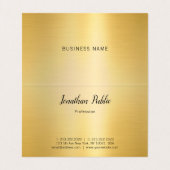 プロフェッショナル手書き名前金ゴールドモダン エレガント 名刺 (内部フラット)
