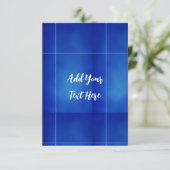 プロフェッショナル手書き追加文字モダン青 サンキューカード (スタンド正面)