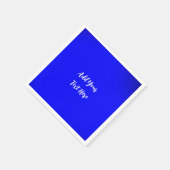 プロフェッショナル手書き追加文字モダン青 スタンダードカクテルナプキン (角)