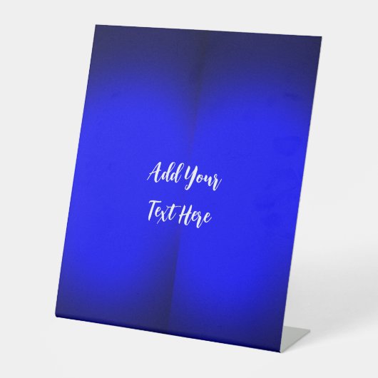 プロフェッショナル手書き追加文字モダン青 台座サイン (正面)