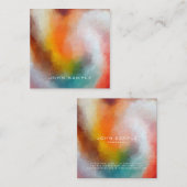 プロフェッショナル抽象芸術アートプレミアムシックラグジュアリ スクエア名刺 (正面/裏面)