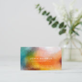 プロフェッショナル抽象芸術アートプレミアムリネンラグジュアリー 名刺 (スタンド正面)