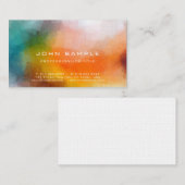 プロフェッショナル抽象芸術アートプレミアムリネンラグジュアリー 名刺 (正面/裏面)