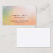 プロフェッショナル抽象芸術アートプレーンモダンエレガント 名刺 (正面/裏面)