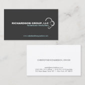 プロフェッショナル抽象芸術クラウドロゴ 名刺 (正面/裏面)