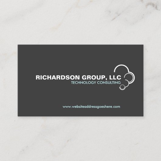 プロフェッショナル抽象芸術クラウドロゴ 名刺 (正面)