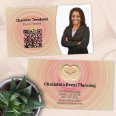 プロフェッショナル抽象芸術スパイラルQRコードテンプレート 名刺