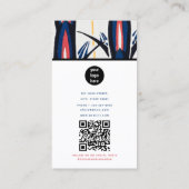 プロフェッショナル抽象芸術レトロヴィンテージウォーターカラーアート 名刺 (裏面)