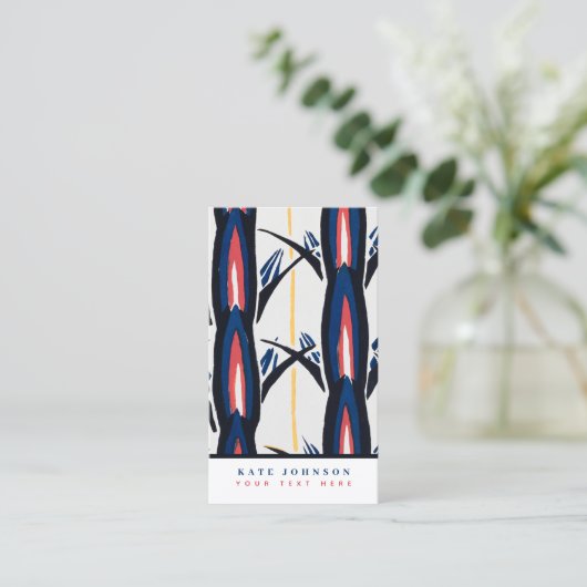 プロフェッショナル抽象芸術レトロヴィンテージウォーターカラーアート 名刺 (スタンド正面)