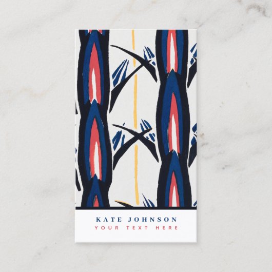 プロフェッショナル抽象芸術レトロヴィンテージウォーターカラーアート 名刺 (正面)